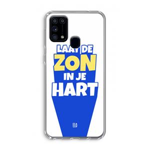 CaseCompany Laat de zon in je hart: Samsung Galaxy M31 Transparant Hoesje
