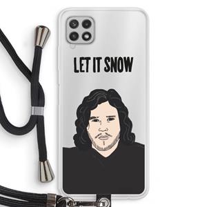 CaseCompany Let It Snow: Samsung Galaxy A22 4G Transparant Hoesje met koord