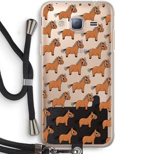 CaseCompany Pony: Samsung Galaxy J3 (2016) Transparant Hoesje met koord