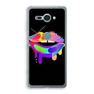 CaseCompany Lip Palette: Sony Xperia XZ2 Compact Transparant Hoesje