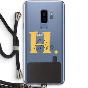 CaseCompany Amber Script: Samsung Galaxy S9 Plus Transparant Hoesje met koord