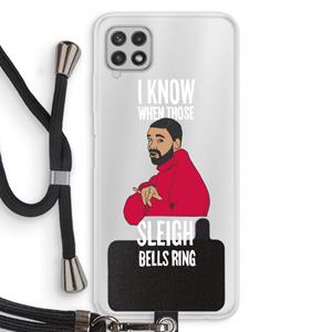 CaseCompany Sleigh Bells Ring: Samsung Galaxy A22 4G Transparant Hoesje met koord