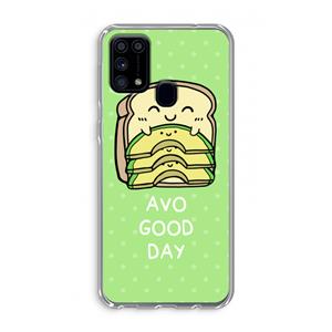 CaseCompany Avo Good Day: Samsung Galaxy M31 Transparant Hoesje