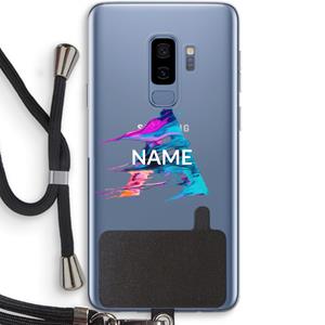 CaseCompany Abstract Spectrum: Samsung Galaxy S9 Plus Transparant Hoesje met koord
