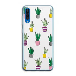 CaseCompany Sanseveria: Samsung Galaxy A50 Transparant Hoesje