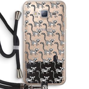 CaseCompany Makis: Samsung Galaxy J3 (2016) Transparant Hoesje met koord