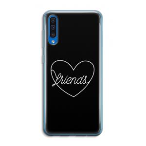 CaseCompany Friends heart black: Samsung Galaxy A50 Transparant Hoesje