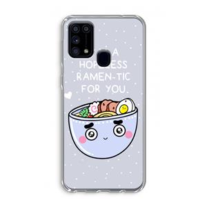 CaseCompany I'm A Hopeless Ramen-Tic For You: Samsung Galaxy M31 Transparant Hoesje