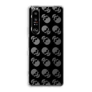 CaseCompany Musketon Skulls: Sony Xperia 1 III Transparant Hoesje