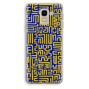 CaseCompany Majorelle Blue Print: Samsung Galaxy J6 (2018) Transparant Hoesje