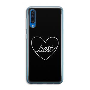 CaseCompany Best heart black: Samsung Galaxy A50 Transparant Hoesje
