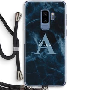 CaseCompany Midnight Marble: Samsung Galaxy S9 Plus Transparant Hoesje met koord