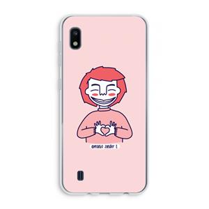 CaseCompany Hartje: Samsung Galaxy A10 Transparant Hoesje