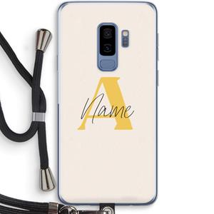 CaseCompany Amber Script: Samsung Galaxy S9 Plus Transparant Hoesje met koord