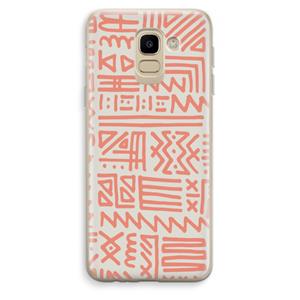 CaseCompany Marrakech Pink: Samsung Galaxy J6 (2018) Transparant Hoesje