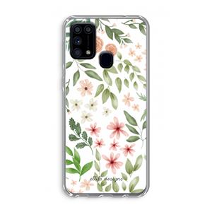 CaseCompany Botanical sweet flower heaven: Samsung Galaxy M31 Transparant Hoesje