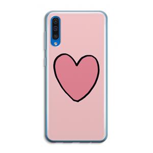 CaseCompany Hartje: Samsung Galaxy A50 Transparant Hoesje