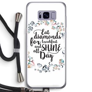 CaseCompany Diamonds: Samsung Galaxy S8 Plus Transparant Hoesje met koord
