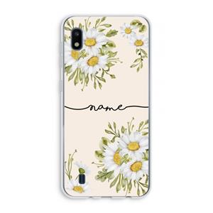 CaseCompany Daisies: Samsung Galaxy A10 Transparant Hoesje