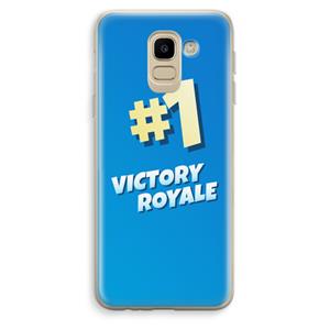 CaseCompany Victory Royale: Samsung Galaxy J6 (2018) Transparant Hoesje