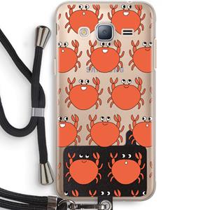 CaseCompany Krab: Samsung Galaxy J3 (2016) Transparant Hoesje met koord