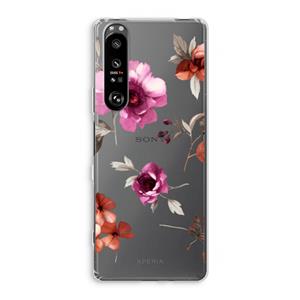 CaseCompany Geschilderde bloemen: Sony Xperia 1 III Transparant Hoesje
