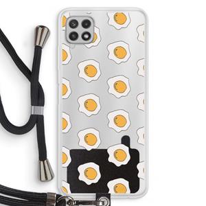 CaseCompany Bacon to my eggs #1: Samsung Galaxy A22 4G Transparant Hoesje met koord