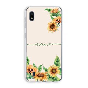 CaseCompany Zonnebloemen: Samsung Galaxy A10 Transparant Hoesje