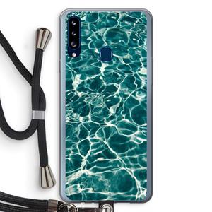 CaseCompany Weerkaatsing water: Samsung Galaxy A20s Transparant Hoesje met koord