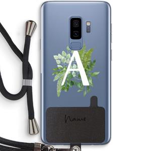 CaseCompany Green Brush: Samsung Galaxy S9 Plus Transparant Hoesje met koord