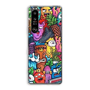 CaseCompany Vexx Mixtape: Sony Xperia 1 III Transparant Hoesje