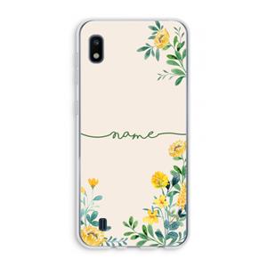 CaseCompany Gele bloemen: Samsung Galaxy A10 Transparant Hoesje
