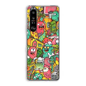CaseCompany Vexx City: Sony Xperia 1 III Transparant Hoesje