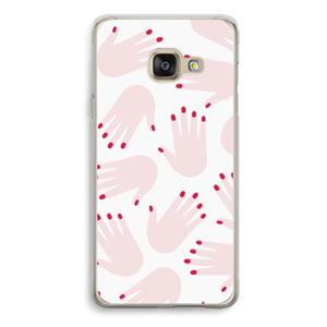 CaseCompany Hands pink: Samsung Galaxy A3 (2016) Transparant Hoesje