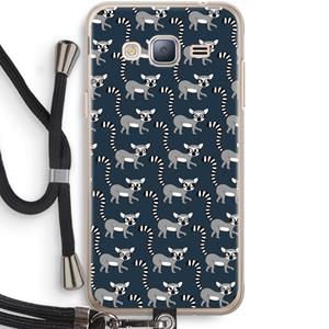 CaseCompany Makis: Samsung Galaxy J3 (2016) Transparant Hoesje met koord
