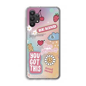 CaseCompany Positivity: Samsung Galaxy A32 5G Transparant Hoesje