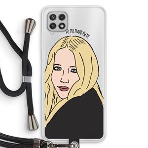 CaseCompany Mary Kate: Samsung Galaxy A22 4G Transparant Hoesje met koord