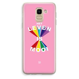 CaseCompany Het Leven Is Mooi: Samsung Galaxy J6 (2018) Transparant Hoesje