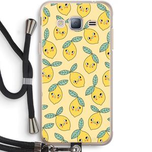 CaseCompany Citroenen: Samsung Galaxy J3 (2016) Transparant Hoesje met koord