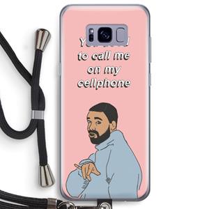 CaseCompany Hotline bling: Samsung Galaxy S8 Plus Transparant Hoesje met koord