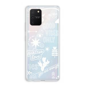 CaseCompany Good vibes: Samsung Galaxy S10 Lite Transparant Hoesje