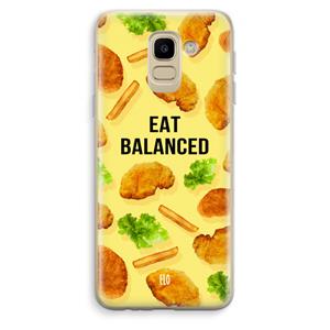 CaseCompany Eat Balanced: Samsung Galaxy J6 (2018) Transparant Hoesje