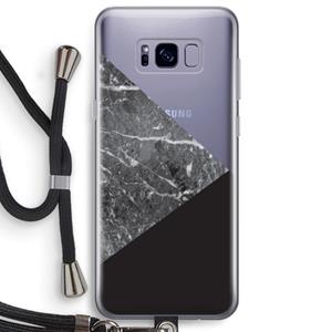 CaseCompany Combinatie marmer: Samsung Galaxy S8 Plus Transparant Hoesje met koord