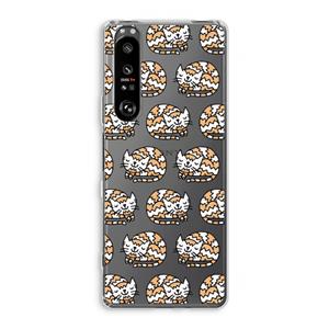 CaseCompany Slapende poes: Sony Xperia 1 III Transparant Hoesje