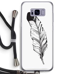 CaseCompany Pluim: Samsung Galaxy S8 Plus Transparant Hoesje met koord