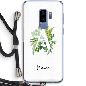 CaseCompany Green Brush: Samsung Galaxy S9 Plus Transparant Hoesje met koord