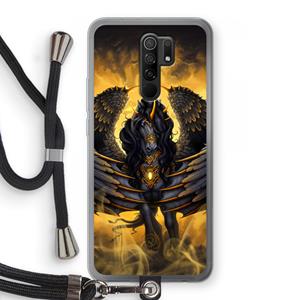 CaseCompany Pegasus: Xiaomi Redmi 9 Transparant Hoesje met koord