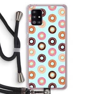 CaseCompany Donuts: Samsung Galaxy A51 5G Transparant Hoesje met koord