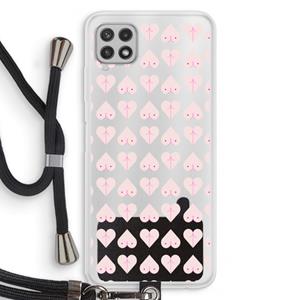 CaseCompany Ass 'n Titties: Samsung Galaxy A22 4G Transparant Hoesje met koord
