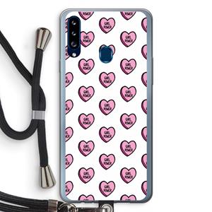 CaseCompany GIRL POWER: Samsung Galaxy A20s Transparant Hoesje met koord